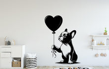 Load image into Gallery viewer, French Bulldog Dog wall decal Saint Valentine decor Dog kids Dog wall art Decal Dog Lover Animals Dog Wall Bathroom Stickers Vinyl 104DE
