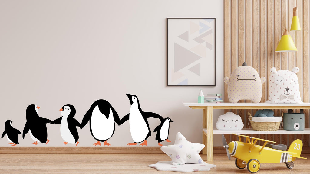 Penguins wall decal Penguins set wall art Animals Wall Vinyl stickers Arctic animals wall sticker decor nursery wall art penguin mural 592LU