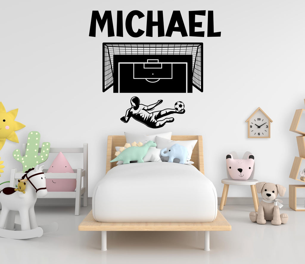 Soccer wall decor, Football Wall Decal Sport Vinyl, Football stickers, Boys Passion, Goal Wall Art, Wall Stickers, Kids Room, Decor, 619LU