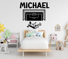 Load image into Gallery viewer, Soccer wall decor, Football Wall Decal Sport Vinyl, Football stickers, Boys Passion, Goal Wall Art, Wall Stickers, Kids Room, Decor, 619LU