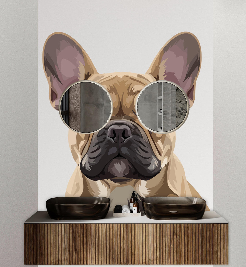 French Bulldog Dog wall decal Dog decor Dog kids Dog wall art Decal Dog Lover Animals Dog Wall Bathroom Wall Decals Stickers Vinyl 105DE