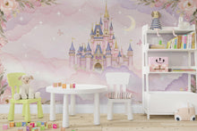 Load image into Gallery viewer, Princess Castle Wall Graphics Peel and Stick Girl room Wallpaper Nursery Self Adhesive Removable nursery wall decor Mural 588RS
