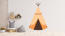 Load image into Gallery viewer, Teepee Wall Decal Home Headboard Color Block, Boho Wall Decal, Bed Headboard Sticker, Headboard Wall Decal, Arch Wall Decal, Nursery 592RS