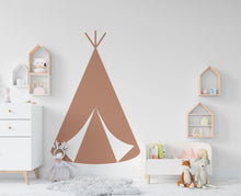 Load image into Gallery viewer, Teepee Wall Decal Home Headboard Color Block, Boho Wall Decal, Bed Headboard Sticker, Headboard Wall Decal, Arch Wall Decal, Nursery 593RS