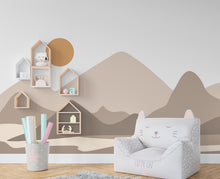Load image into Gallery viewer, Minimalist Mountain Line Art Wall Decal – Boho Colorful Nature Decor – Modern Home Accent – Nursery Mountain Wall Sticker, Kids Room 626LU