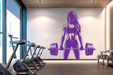 Load image into Gallery viewer, Gym Wall Decal Afro Girl Power fitness Quote Decor Workout Art Vinyl Gym Wall Stickers Bedroom Gym Workout Girl Motivation Crossfit 625RS
