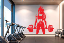 Load image into Gallery viewer, Gym Wall Decal Afro Girl Power fitness Quote Decor Workout Art Vinyl Gym Wall Stickers Bedroom Gym Workout Girl Motivation Crossfit 625RS