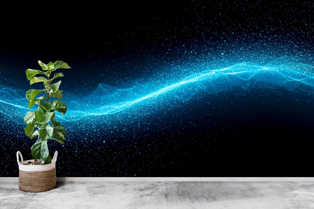 Digital wave wallpaper, Technology wall mural, Tech wallpaper, Office Decor, Business Wall Decal, Wall Art Office 598RS