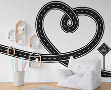 Load image into Gallery viewer, Love Road Wall Decal: Highway Vinyl Sticker for Kids Playroom 603RS