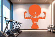 Load image into Gallery viewer, Gym Wall Decal Afro Girl Power fitness Quote Decor Workout Art Vinyl Gym Wall Stickers Bedroom Gym Workout Girl Motivation Crossfit 631RS