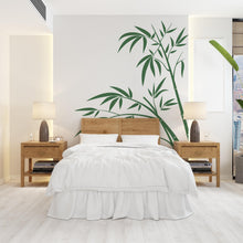 Load image into Gallery viewer, Bamboo Wall Decal, Green Bamboo Stick with Leaves, Nature-Inspired Wall Art, Modern Home Decor, Eco-Friendly Wall Sticker Living Room 613LU