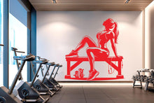 Load image into Gallery viewer, Gym Wall Decal Afro Girl Power fitness Quote Decor Workout Art Vinyl Gym Wall Stickers Bedroom Gym Workout Girl Motivation Crossfit 634RS