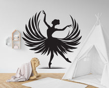 Load image into Gallery viewer, Ballerina Wall Decor, Ballerina Wall Decal, Girl room Ballerina Wall Art, Custom name Ballerina Dance Wall Sticker, Vinyl 636RS