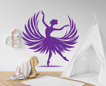 Load image into Gallery viewer, Ballerina Wall Decor, Ballerina Wall Decal, Girl room Ballerina Wall Art, Custom name Ballerina Dance Wall Sticker, Vinyl 636RS