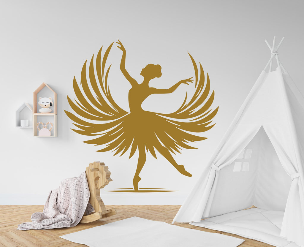 Ballerina Wall Decor, Ballerina Wall Decal, Girl room Ballerina Wall Art, Custom name Ballerina Dance Wall Sticker, Vinyl 636RS