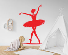 Load image into Gallery viewer, Ballerina Wall Decor, Ballerina Wall Decal, Girl room Ballerina Wall Art, Custom name Ballerina Dance Wall Sticker, Vinyl 637RS