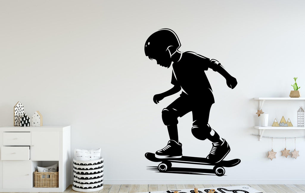 Skateboarder Wall Decal, Skate Wall sticker, Skateboarder wall art Kids room Decal 108DE