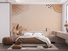 Load image into Gallery viewer, Boho Abstract Wallpaper – Neutral Earth Tones, Minimalist Aesthetic, Modern Wall Mural, Terracotta &amp; Beige Wall Decor 615RS