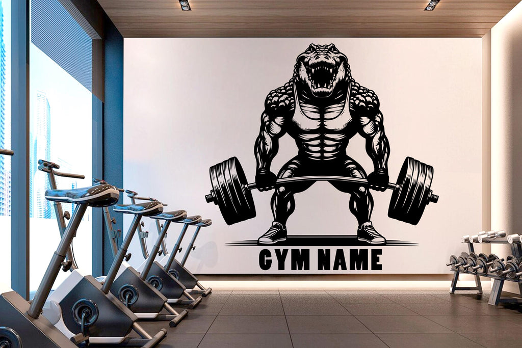 Gator Gym Wall Decor Gator Fitness Wall Art Gym Wall Decals Gator Wall Decal Crossfit Gifts Home Gym Wall Sticker Gym 646RS