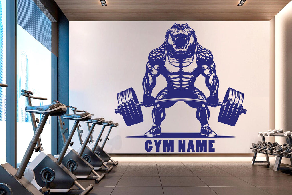 Gator Gym Wall Decor Gator Fitness Wall Art Gym Wall Decals Gator Wall Decal Crossfit Gifts Home Gym Wall Sticker Gym 646RS
