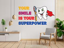 Load image into Gallery viewer, Dental wall decor Smile Dental Stickers Dental Clinic Wall Decal Door Wall Sticker Dental Clinic Wall Décor Tooth wall decal Art 647RS