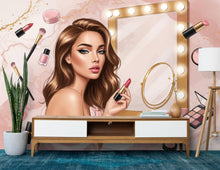 Load image into Gallery viewer, Beauty Salon wallpaper, Beautiful women wall mural, Eyelashes wallpaper, Office Decor, Business Wall Decal, Wall Art Office 652RS