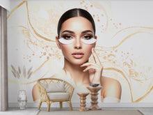 Load image into Gallery viewer, Eyelashes Beauty Salon wallpaper, Beautiful women wall mural, Salon wallpaper, Office Decor, Business Wall Decal, Wall Art Office 654RS