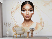 Load image into Gallery viewer, Eyelashes Beauty Salon wallpaper, Beautiful women wall mural, Salon wallpaper, Office Decor, Business Wall Decal, Wall Art Office 655RS