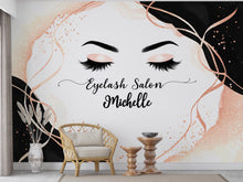 Load image into Gallery viewer, Eyelashes Beauty Salon wallpaper, Beautiful women wall mural, Salon wallpaper, Office Decor, Business Wall Decal, Wall Art Office 656RS