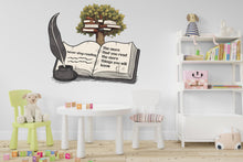 Load image into Gallery viewer, Library Book Tree Wall Art Decal, Library Wall Decal, Education Decals, Kids Room, Reading room, Nurseries, School, Kids Gifts, Dorm 637LU