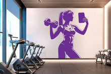 Load image into Gallery viewer, Gym Girl selfie Wall Decal Girl Power fitness Quote Decor Workout Art Vinyl Gym Wall Stickers Bedroom Gym Workout Motivation Crossfit 661RS