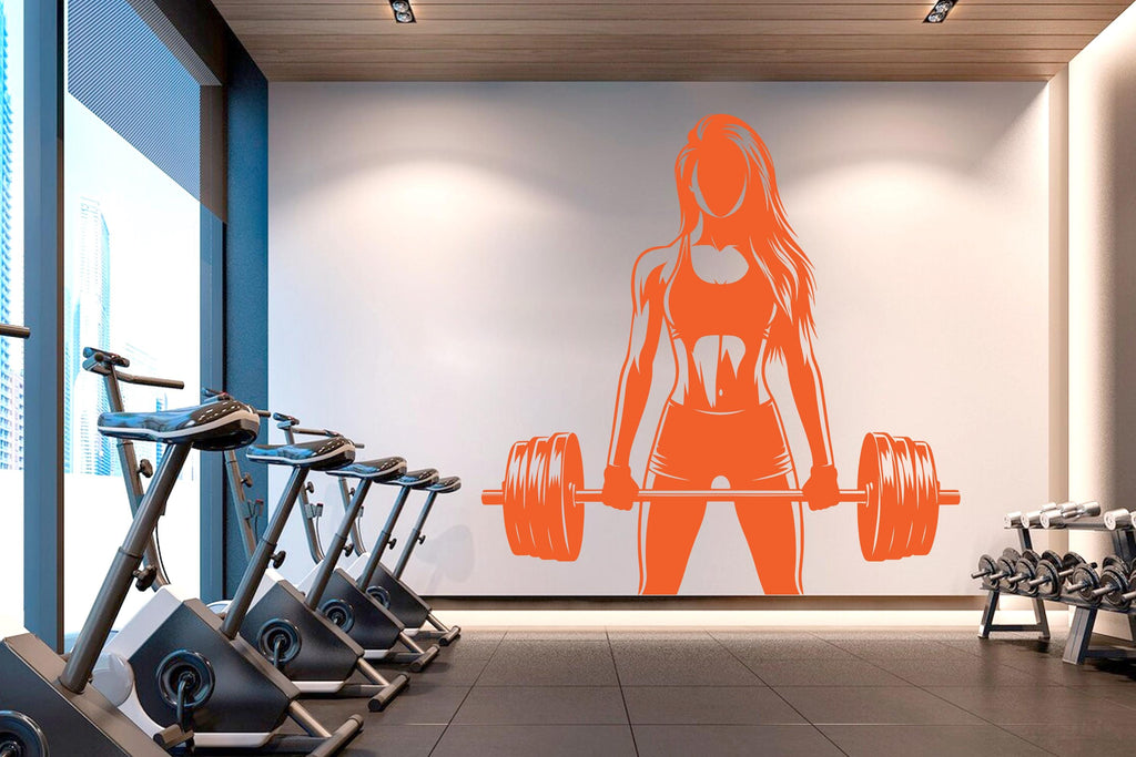 Gym Wall Decal Afro Girl Power fitness Quote Decor Workout Art Vinyl Gym Wall Stickers Bedroom Gym Workout Girl Motivation Crossfit 625RS