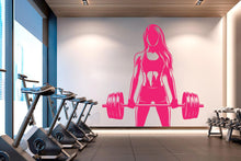 Load image into Gallery viewer, Gym Wall Decal Afro Girl Power fitness Quote Decor Workout Art Vinyl Gym Wall Stickers Bedroom Gym Workout Girl Motivation Crossfit 625RS