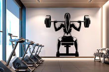 Load image into Gallery viewer, Gym Wall Decal Afro Girl Power fitness Quote Decor Workout Art Vinyl Gym Wall Stickers Bedroom Gym Workout Girl Motivation Crossfit 628RS