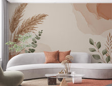 Load image into Gallery viewer, Boho Abstract Wallpaper – Neutral Earth Tones, Minimalist Aesthetic, Modern Wall Mural, Terracotta &amp; Beige Wall Decor 663RS