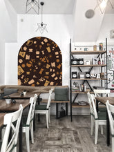 Load image into Gallery viewer, Coffee Vinyl Sticker Decal, Arch Wall Decal Coffee Stickers, Coffee Shop Wall Decor, Coffee Shop Wall Art Decal, Bar Restaurant Decor 655LU
