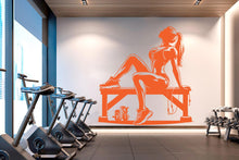 Load image into Gallery viewer, Gym Wall Decal Afro Girl Power fitness Quote Decor Workout Art Vinyl Gym Wall Stickers Bedroom Gym Workout Girl Motivation Crossfit 634RS