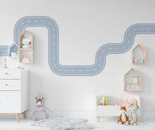 Load image into Gallery viewer, Road wind Wall Decal Highway Vinyl Sticker Track Route Wall Decor Kids Playroom Boys Room Wall Art Automotive Bedroom Mural Sticker 657LU