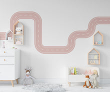 Load image into Gallery viewer, Road wind Wall Decal Highway Vinyl Sticker Track Route Wall Decor Kids Playroom Boys Room Wall Art Automotive Bedroom Mural Sticker 657LU