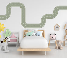 Load image into Gallery viewer, Road wind Wall Decal Highway Vinyl Sticker Track Route Wall Decor Kids Playroom Boys Room Wall Art Automotive Bedroom Mural Sticker 657LU