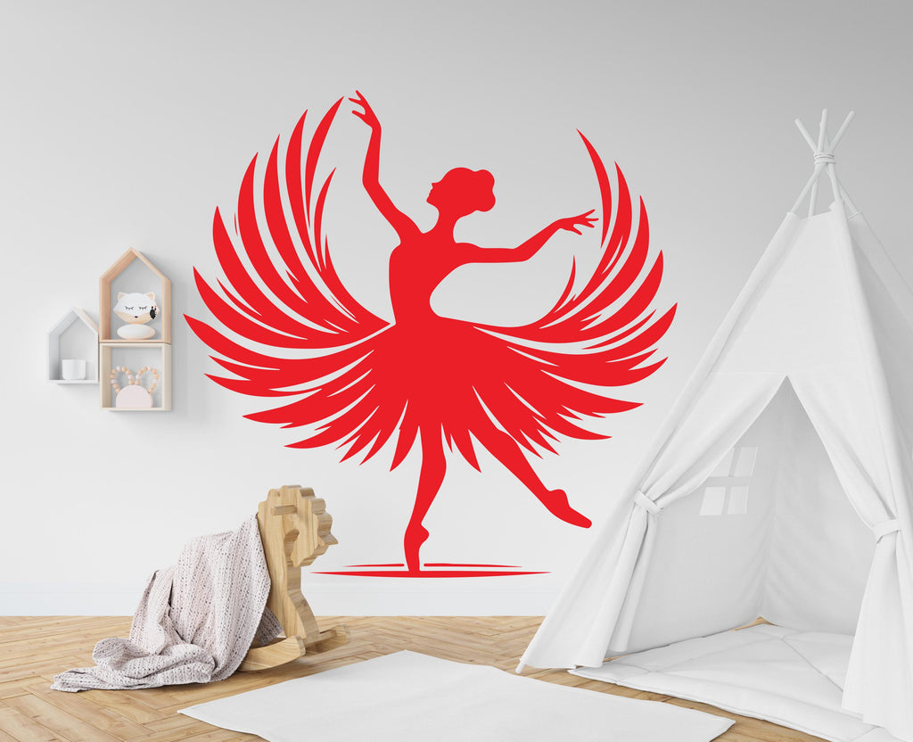 Ballerina Wall Decor, Ballerina Wall Decal, Girl room Ballerina Wall Art, Custom name Ballerina Dance Wall Sticker, Vinyl 636RS