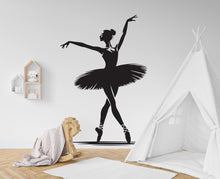 Load image into Gallery viewer, Ballerina Wall Decor, Ballerina Wall Decal, Girl room Ballerina Wall Art, Custom name Ballerina Dance Wall Sticker, Vinyl 637RS