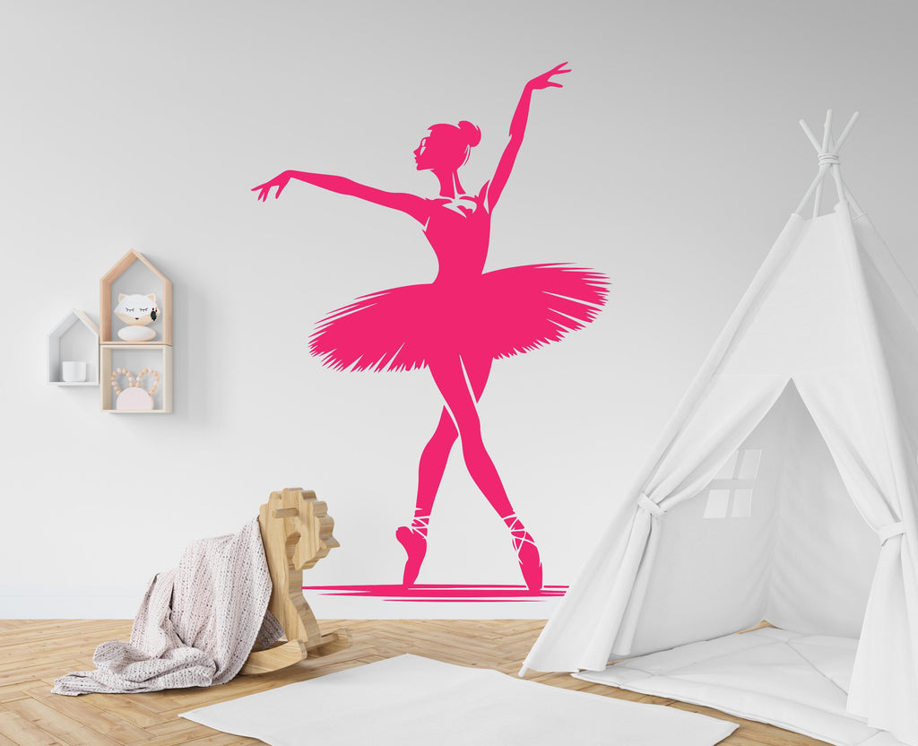 Ballerina Wall Decor, Ballerina Wall Decal, Girl room Ballerina Wall Art, Custom name Ballerina Dance Wall Sticker, Vinyl 637RS