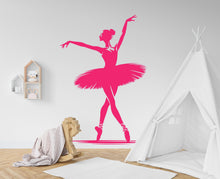Load image into Gallery viewer, Ballerina Wall Decor, Ballerina Wall Decal, Girl room Ballerina Wall Art, Custom name Ballerina Dance Wall Sticker, Vinyl 637RS