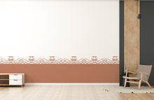 Load image into Gallery viewer, Greek Ancient Wall Border, Scallop Decals, Boho Wall Decor Decal, Boho Nursery, Scalloped Half Wall, Ancient Decor, Border Wall Decal 658LU