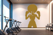 Load image into Gallery viewer, Boxing Girl Gym Wall Decal Afro Girl Power fitness Quote Decor Workout Art Vinyl Gym Wall Stickers Bedroom Gym Workout Girl Crossfit 643RS