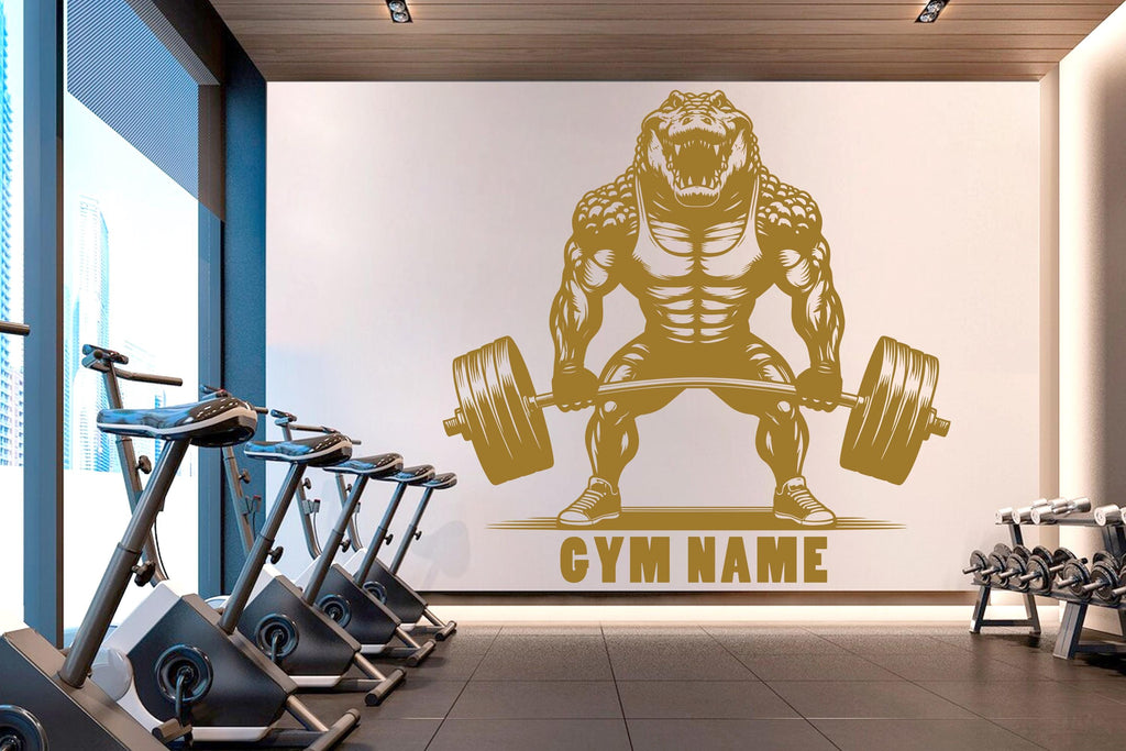 Gator Gym Wall Decor Gator Fitness Wall Art Gym Wall Decals Gator Wall Decal Crossfit Gifts Home Gym Wall Sticker Gym 646RS