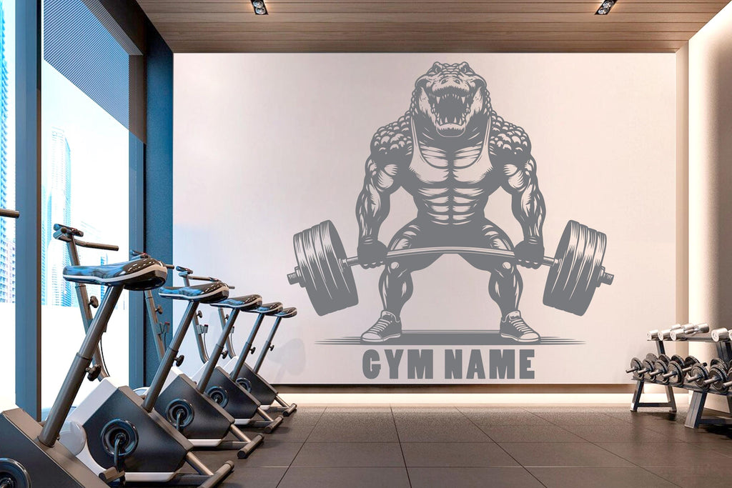 Gator Gym Wall Decor Gator Fitness Wall Art Gym Wall Decals Gator Wall Decal Crossfit Gifts Home Gym Wall Sticker Gym 646RS