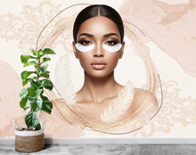 Load image into Gallery viewer, Eyelashes Beauty Salon wallpaper, Beautiful women wall mural, Salon wallpaper, Office Decor, Business Wall Decal, Wall Art Office 655RS