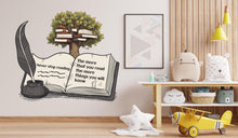 Load image into Gallery viewer, Library Book Tree Wall Art Decal, Library Wall Decal, Education Decals, Kids Room, Reading room, Nurseries, School, Kids Gifts, Dorm 637LU